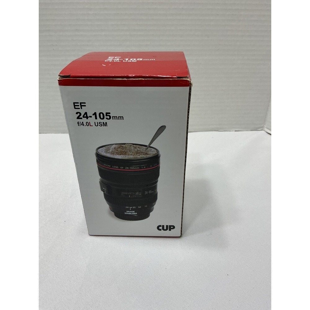 Camera Lens Travel Mug 24-105mm f/4.0L USM Stainless Steel Coffee Cup with Lid